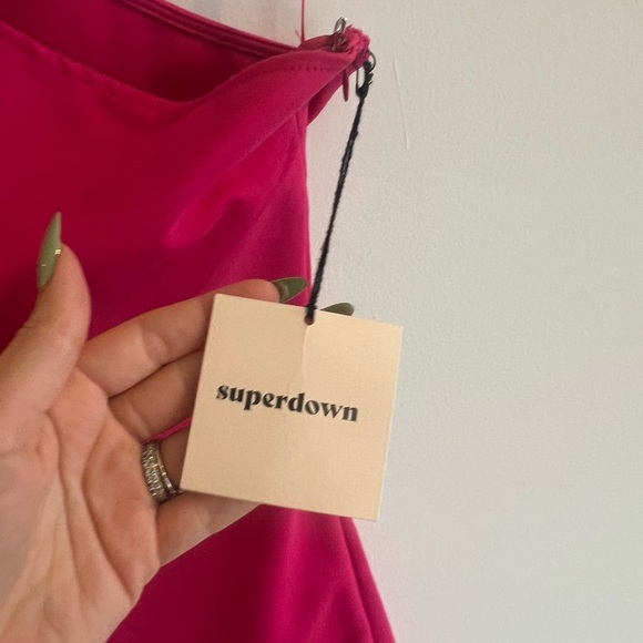 Superdown Pink One-Shoulder Cocktail Dress - Picture 3 of 4